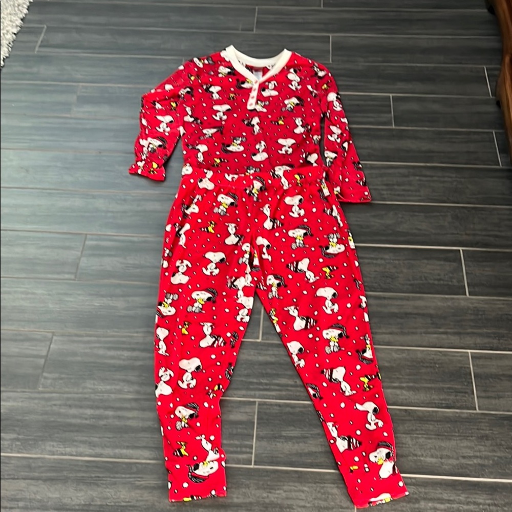 Snoopy Red Christmas Pajama Set